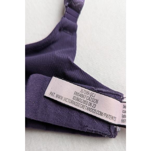 Lot 2 Victoria's secret Bra's muted purple and beige both 32D T shirt pushup EUC - Picture 7 of 13
